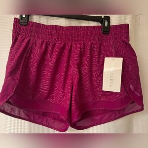 Athleta Bright Magenta Printed Run Shorts